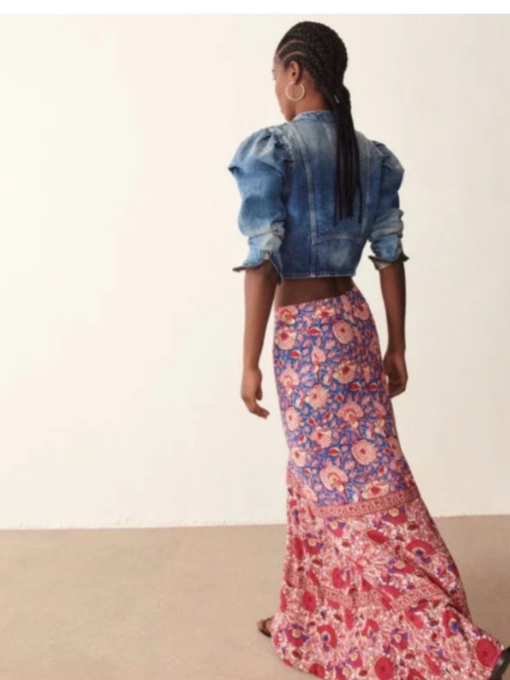 BA&SH Vanessa Printed Maxi Skirt - Size L